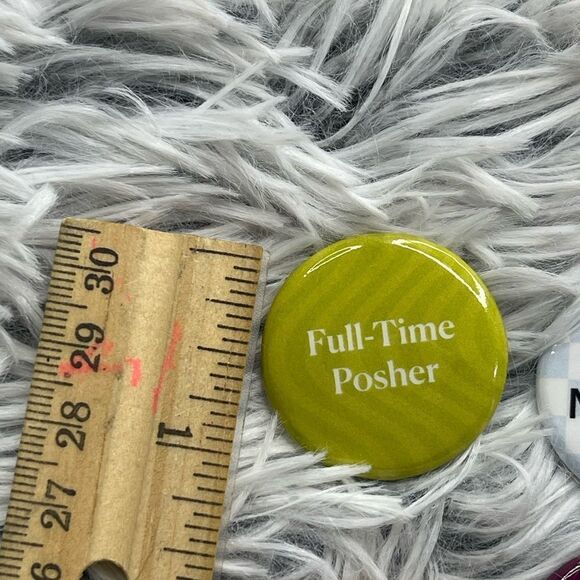 Posh Swag Poshmark 6-Piece Colorful Motivational Cute Small Fashion Button Pins - Picture 4 of 5